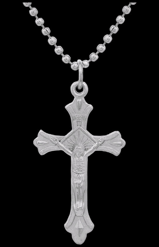 Trending Stylish silver plated
Religious jesus christ cross god locket with silver ball chain