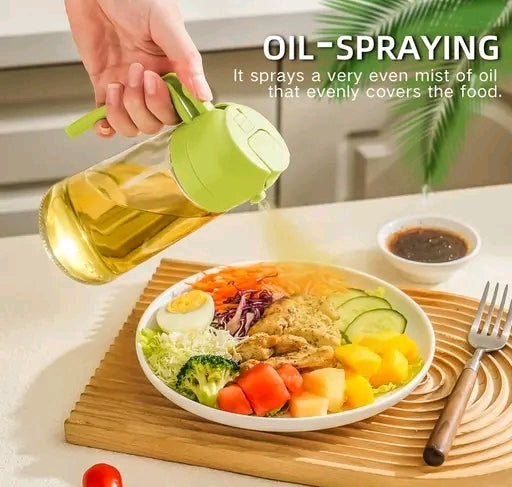 Oil Sprayers, 2 in 1 Olive Oil Dispenser and Oil Sprayer Oil Pots for Kitchen, Oil Sprayer for Air Fryer, Salad, BBQ, Roasting, Oil Vinegar Bottle Dual-use Kitchen Cooking Tool