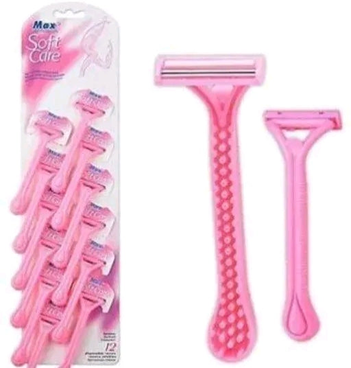Maxx Soft Care Disposable Razor (Pack of 12)(Multicolor)