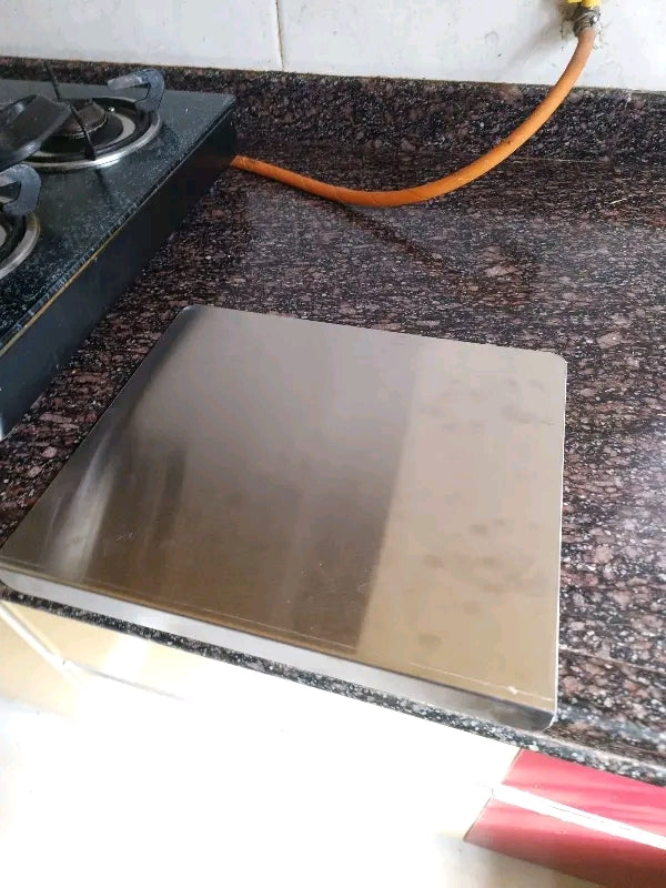 Stainless Steel Chopping Board, Heavy Duty Choping-Board Vegetable, Meats Vegetable Chopper Boards, (Pack of 1) Sliver (36/31/1-CM)