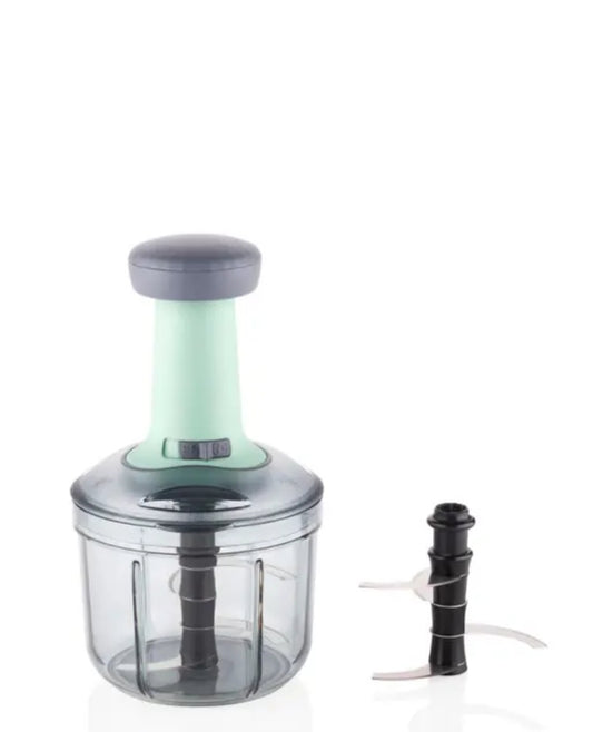 1000 ML Handy Push Chopper Vegetable & Fruit Cutter, Special Cutter for Onion Chopper, with 6 Stainless Steel Blade and Pull Cord Technology