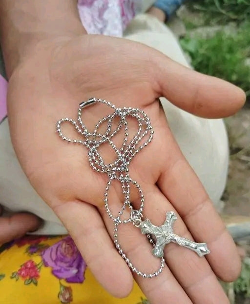 Trending Stylish silver plated
Religious jesus christ cross god locket with silver ball chain